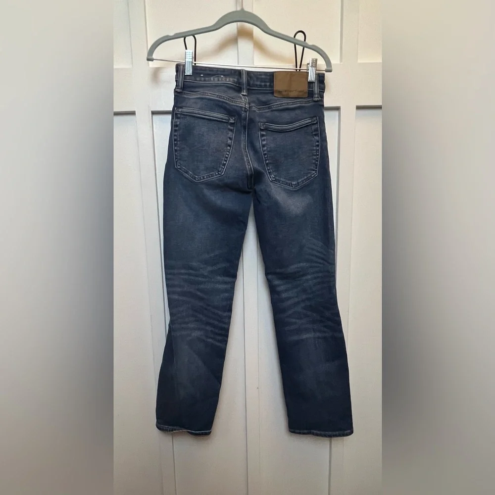 American Eagle Airflex + Original Bootcut Mens 26 x 27 Jeans AE SHORT Whiskering
